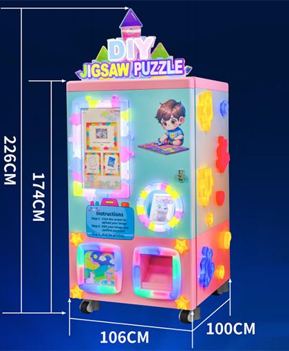 Automatic printing puzzle vending machine