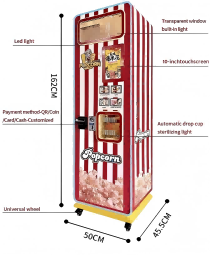 Fully automatic popcorn machine